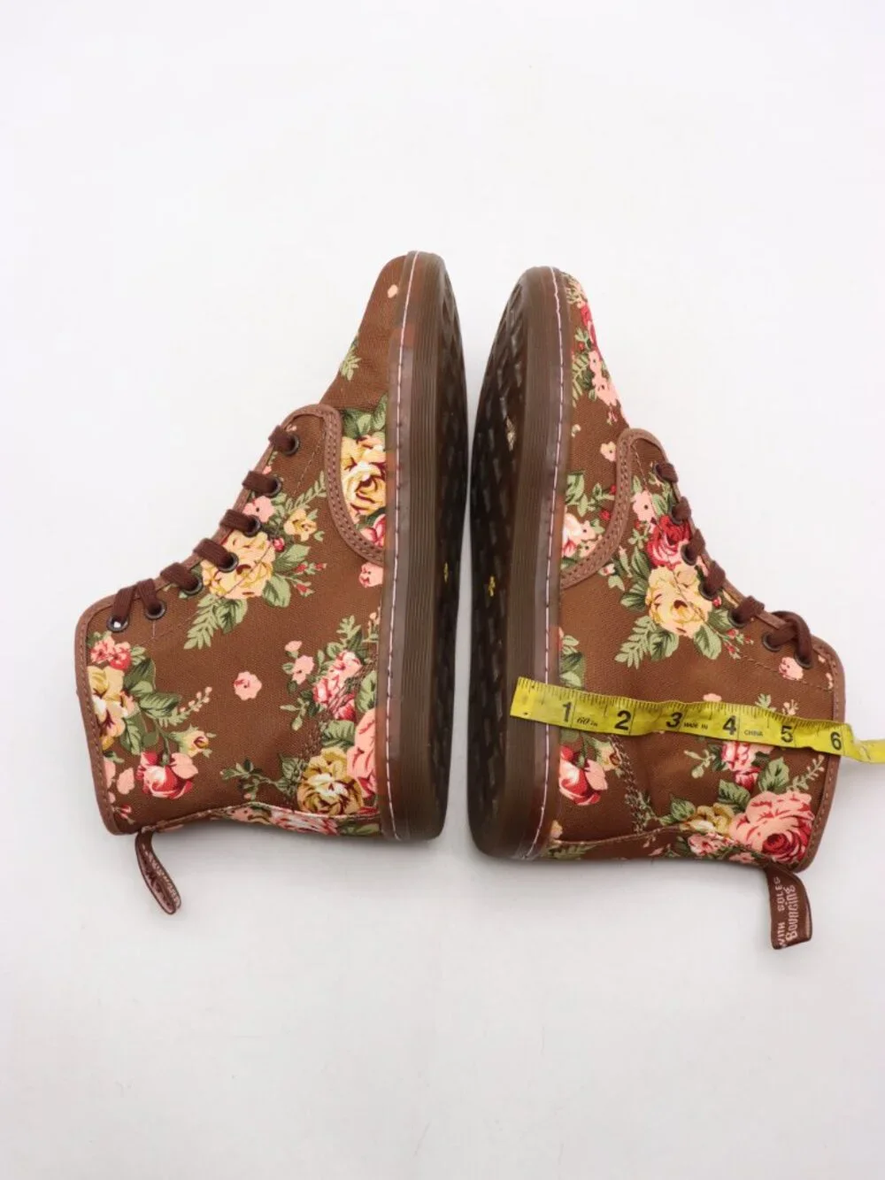 Doc Dr Martens Shoreditch Women’s Size 8 AirWare Floral Canvas Lace Up Boots
